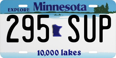 MN license plate 295SUP