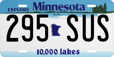 MN license plate 295SUS