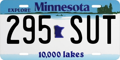 MN license plate 295SUT