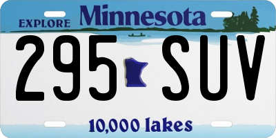 MN license plate 295SUV