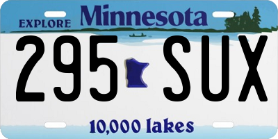 MN license plate 295SUX