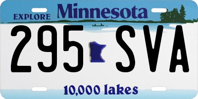 MN license plate 295SVA