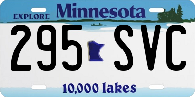 MN license plate 295SVC