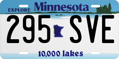 MN license plate 295SVE