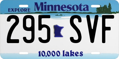 MN license plate 295SVF