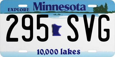 MN license plate 295SVG