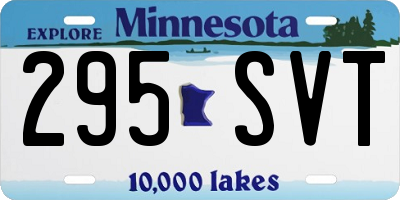 MN license plate 295SVT