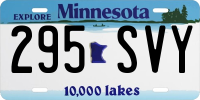 MN license plate 295SVY