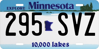 MN license plate 295SVZ