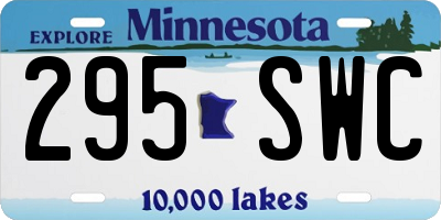MN license plate 295SWC