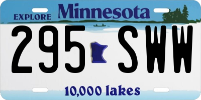 MN license plate 295SWW