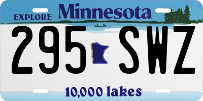 MN license plate 295SWZ