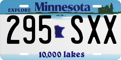 MN license plate 295SXX