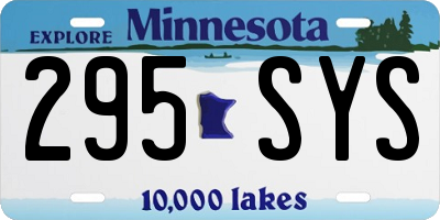 MN license plate 295SYS