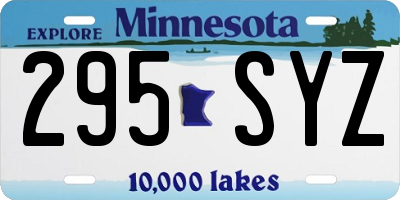 MN license plate 295SYZ