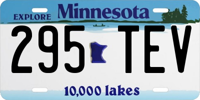 MN license plate 295TEV