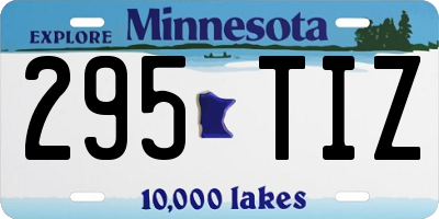 MN license plate 295TIZ