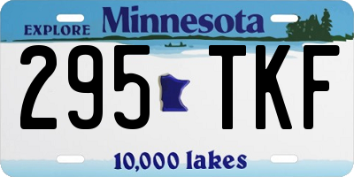 MN license plate 295TKF