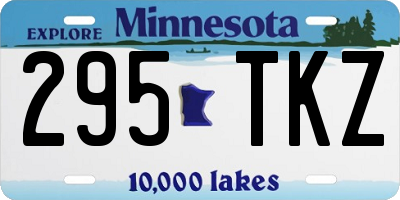 MN license plate 295TKZ