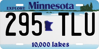 MN license plate 295TLU