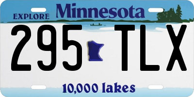 MN license plate 295TLX