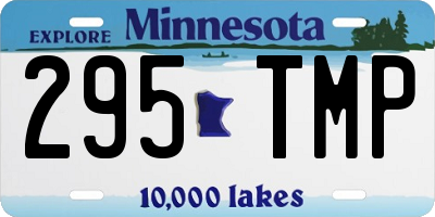 MN license plate 295TMP