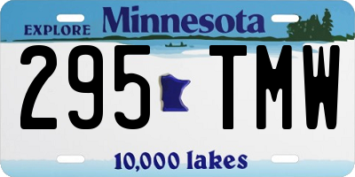 MN license plate 295TMW