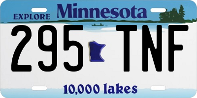 MN license plate 295TNF