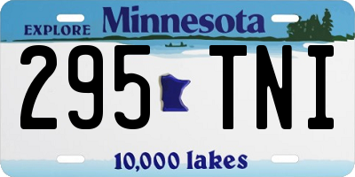MN license plate 295TNI