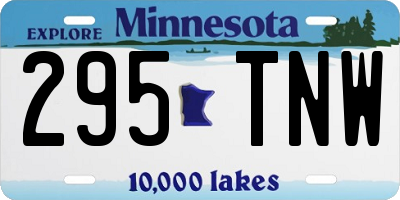 MN license plate 295TNW
