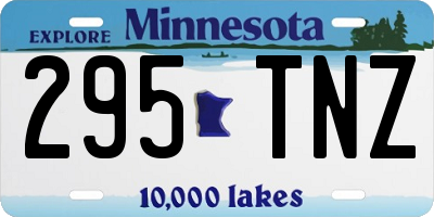 MN license plate 295TNZ