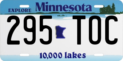 MN license plate 295TOC