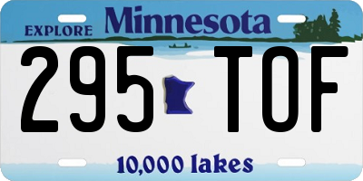 MN license plate 295TOF