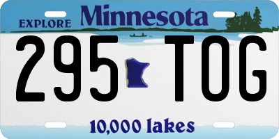 MN license plate 295TOG