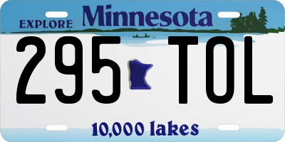 MN license plate 295TOL