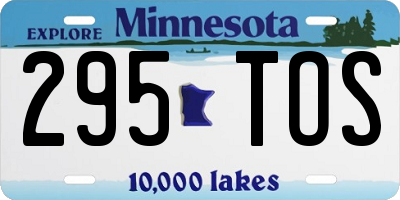 MN license plate 295TOS