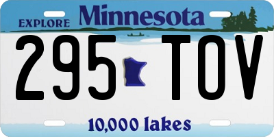 MN license plate 295TOV