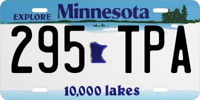 MN license plate 295TPA