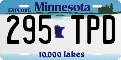 MN license plate 295TPD