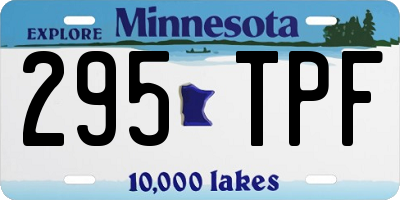 MN license plate 295TPF