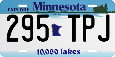 MN license plate 295TPJ