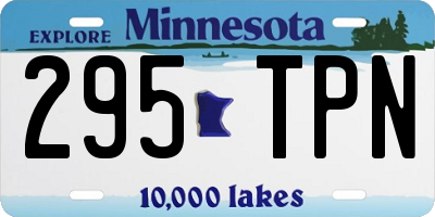 MN license plate 295TPN