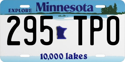 MN license plate 295TPO