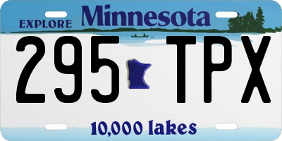 MN license plate 295TPX