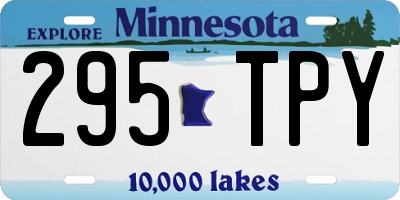 MN license plate 295TPY