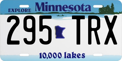 MN license plate 295TRX
