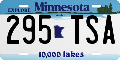 MN license plate 295TSA
