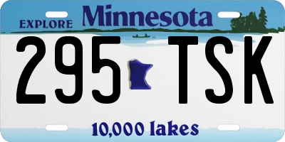 MN license plate 295TSK