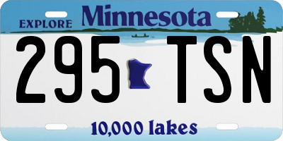 MN license plate 295TSN