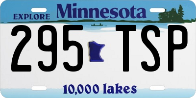 MN license plate 295TSP